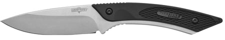 Camillus 19123 Western Coil 3.25" Fixed Blade Knife, Plain Silver 420 Steel Titanium Bonded, Black/SS Rubber Handle with Sheath