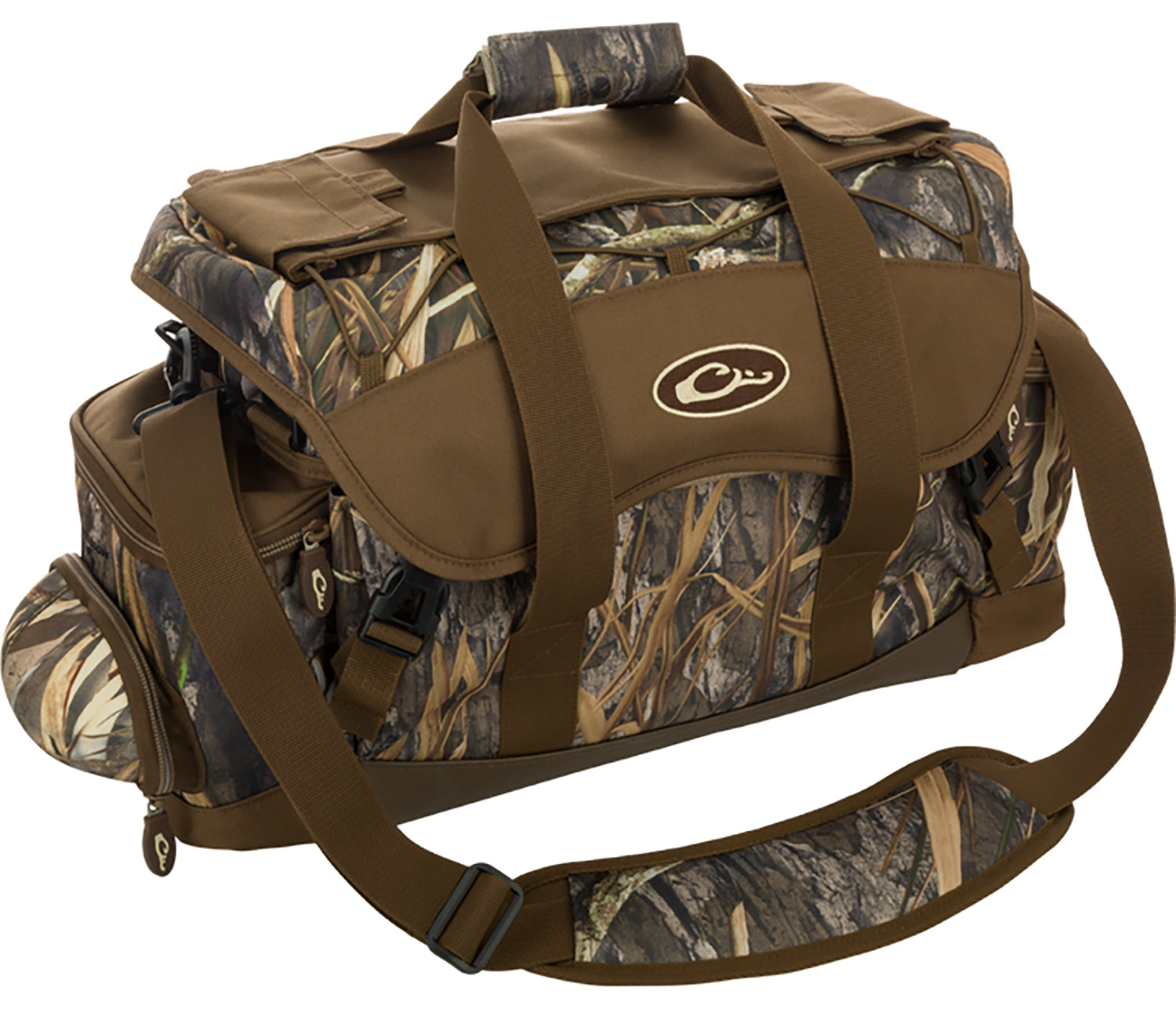 Drake Waterfowl DA2020022 Refuge Blind Bag Mossy Oak Bottomland HD-2 Heavy Duty Nylon with Zipper Closure