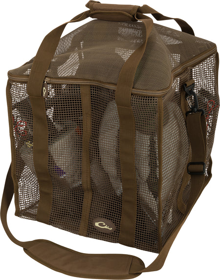 Drake Waterfowl DA370004M Decoy Floater Bag 4-Slot Motion Brown Vinyl-Coated Mesh