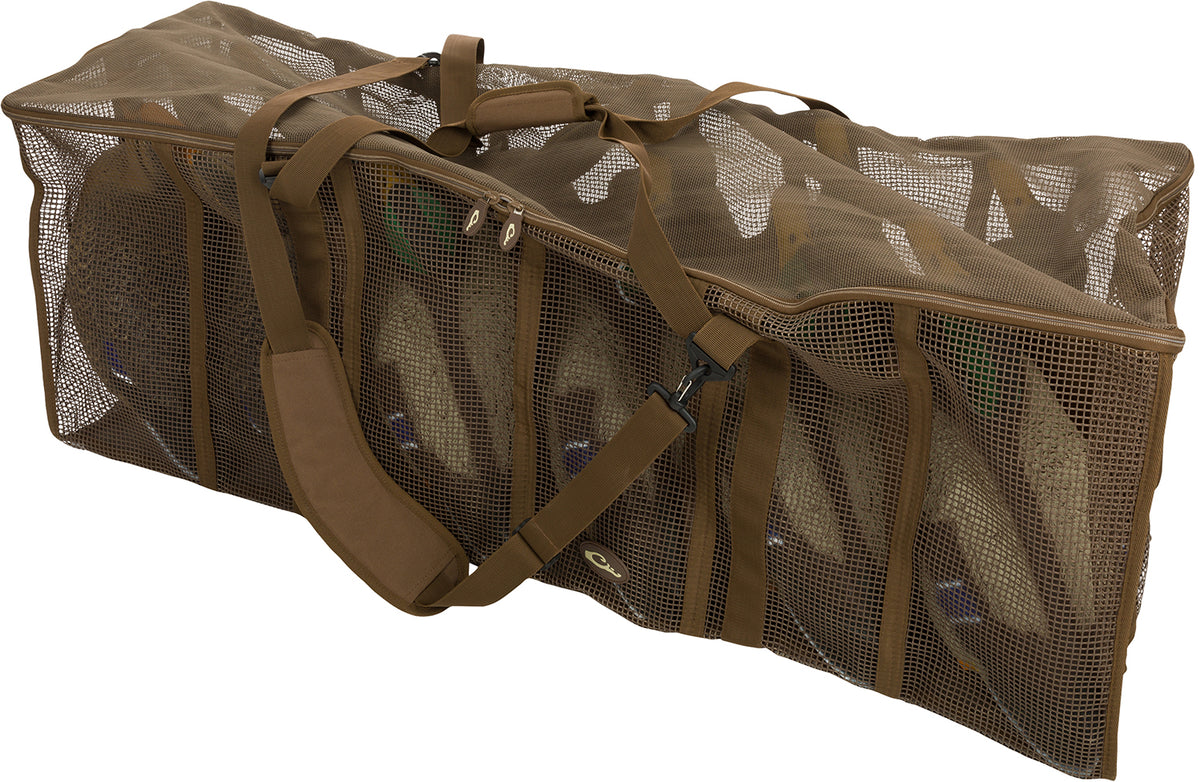 Drake Waterfowl DA370012D Decoy Floater Bag 12-Slot Duck Brown Vinyl-Coated Mesh