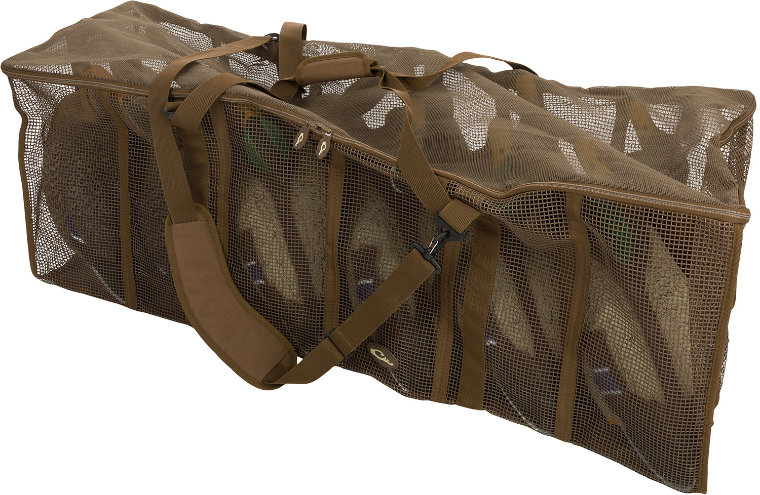 Drake Waterfowl DA370012D Decoy Floater Bag 12-Slot Duck Brown Vinyl-Coated Mesh