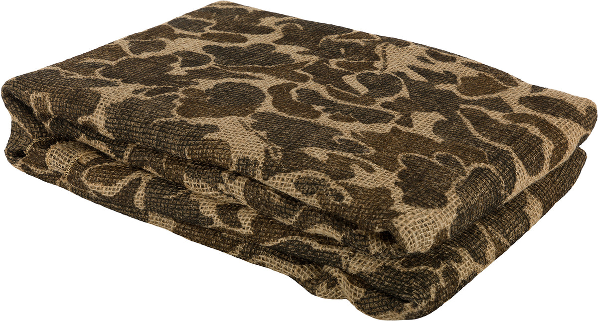 Drake Waterfowl DA1200016 Old School Camo Burlap Hunting Blind Blanket 4' x 12'