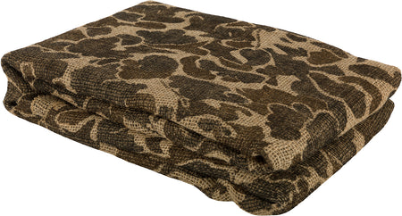 Drake Waterfowl DA1200016 Old School Camo Burlap Hunting Blind Blanket 4' x 12'
