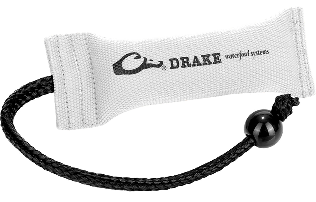Drake Waterfowl GD1000WHT Firehose Dog Training Bumper White Polyester 9" Small