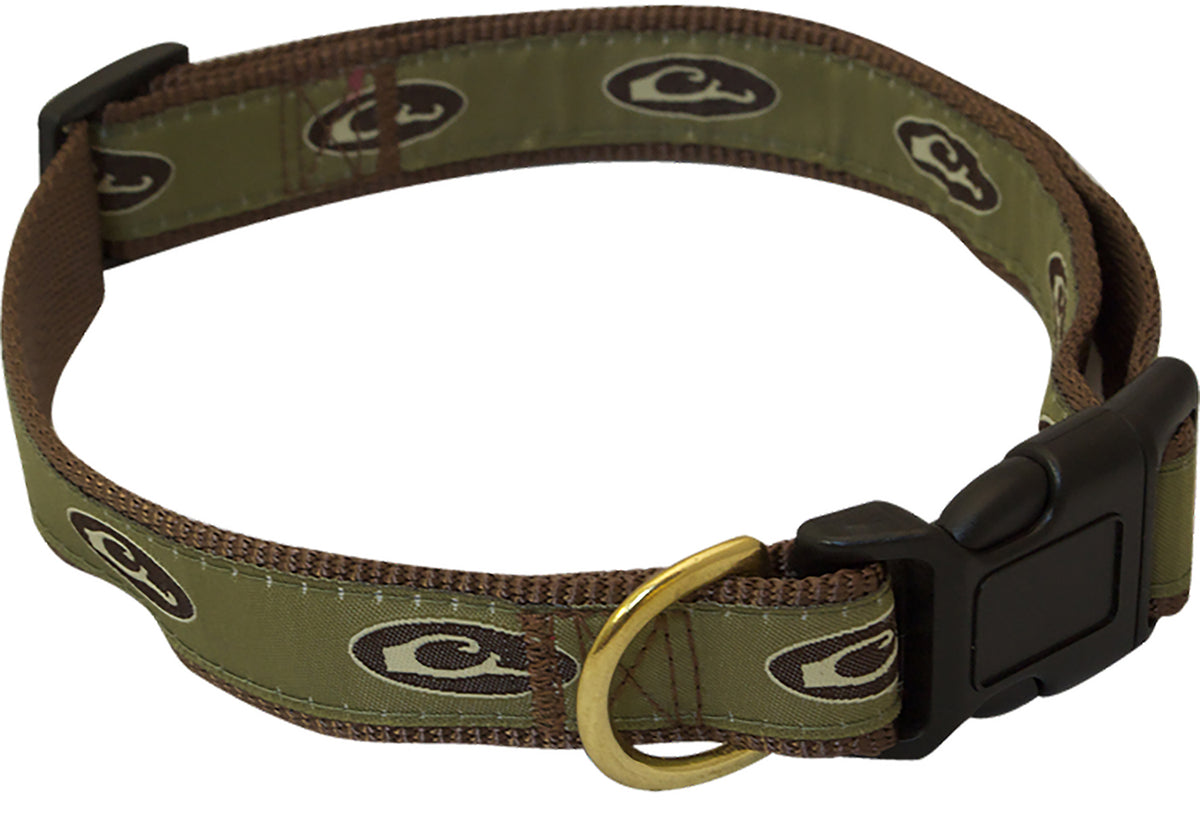 Drake Waterfowl DW9805 Adjustable Team Dog Collar Brown Nylon ABS Hardware OSFA
