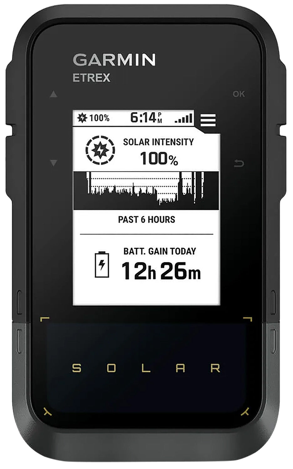 Garmin eTrex Solar GPS Handheld Navigator 28MB Black 2.20-Inch Monochrome Display