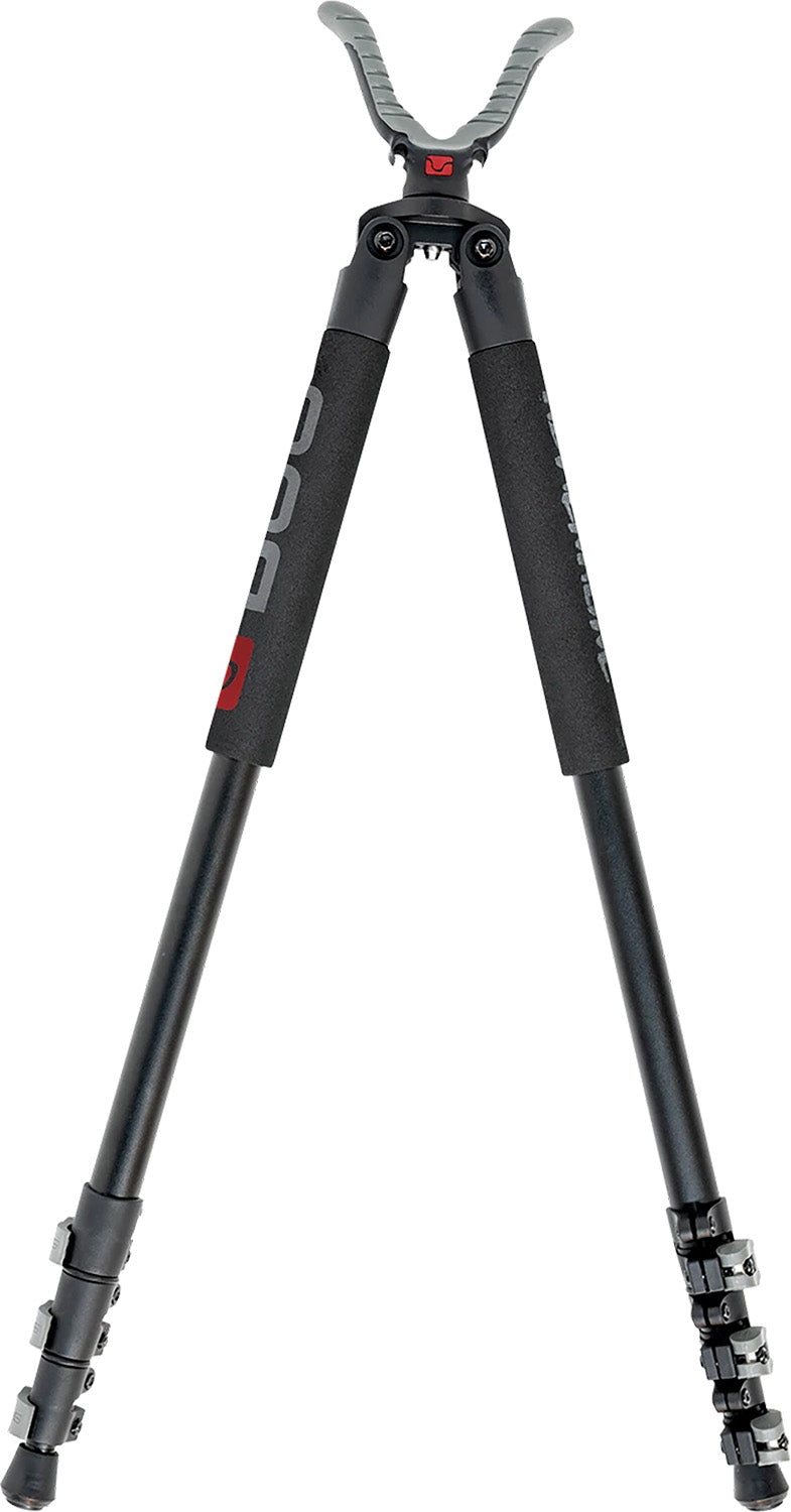 Bog-Pod Adrenaline Bipod Black Aluminum Foam Grip Spiked Feet 21-71" Adj.