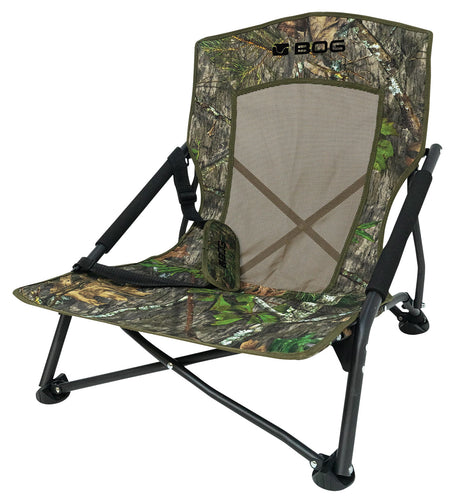 Bog-Pod 1134444 Snood Low-Profile Turkey Chair 4 Legs Mossy Oak Camo Steel Frame
