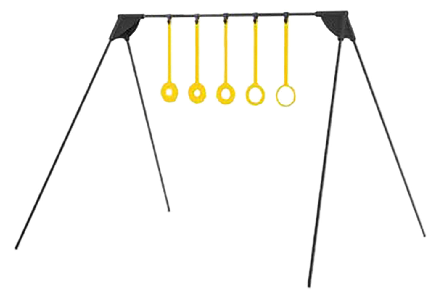 Caldwell 4002309 AR500 Steel Rimfire KYL Ring Challenge Target Black/Yellow with 5 Rings