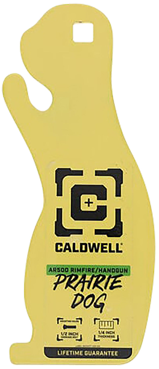 Caldwell 4002313 AR500 Steel Prairie Dog Target Yellow Rimfire/Handgun 1/4" Thick