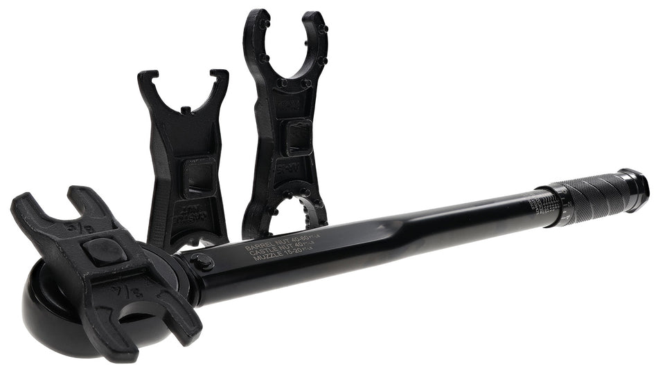 Wheeler 1199887 XL F.A.T. Wrench with Mil-Spec Crowfoot Set, Black Steel