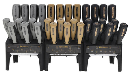 Wheeler 4002882 30-Piece Hex/Torx Benchtop Screwdriver Set, Rubber Handle
