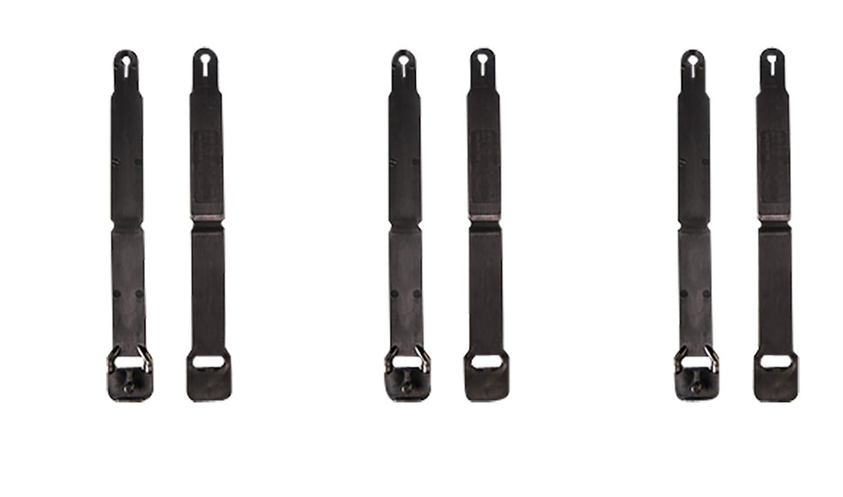 High Speed Gear MOLLE Clips Short Black Injection Molded MOLLE/PALS Compatible 12 Pack