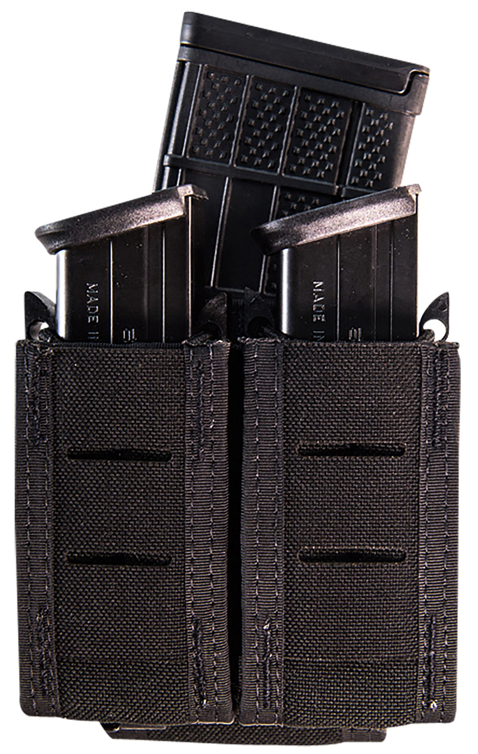 High Speed Gear 41PT02BK TACO Duty Double Pistol Mag Pouch Black Nylon MOLLE