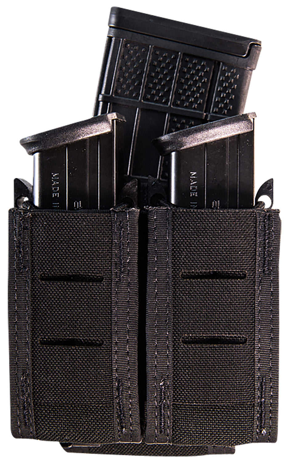 High Speed Gear 41TP02BK TACO Duty Double Pistol & Rifle Mag Pouch Black Nylon MOLLE & 2" Belt