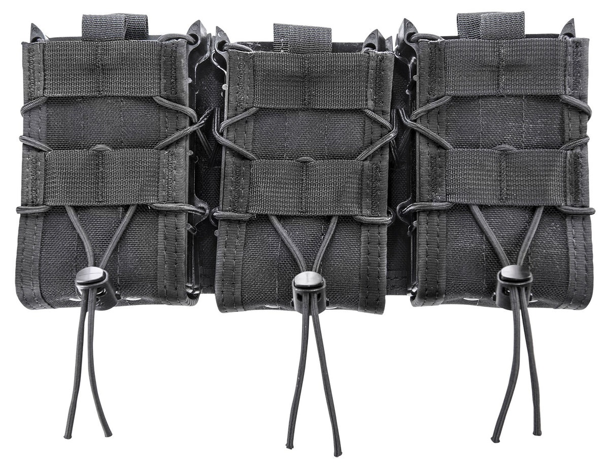High Speed Gear 45DD00BK TACO Double Decker Triple Shingle Black Nylon MOLLE 3 Rifle/3 Pistol Mags