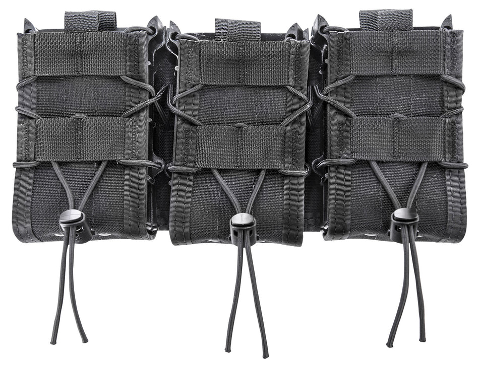 High Speed Gear 45DD00BK TACO Double Decker Triple Shingle Black Nylon MOLLE 3 Rifle/3 Pistol Mags