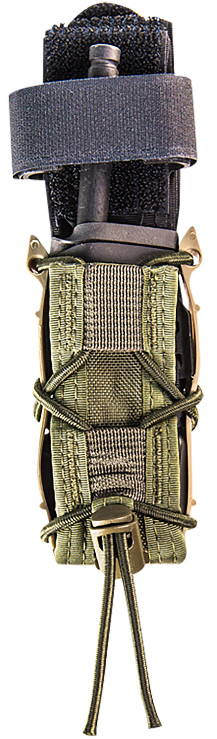 High Speed Gear 11PT00OD TACO Single Pistol Mag Pouch OD Green Nylon MOLLE & 2" Belt