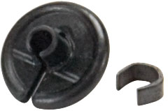 Allen Soft Polymer Kisser Button Black with Metal Clips