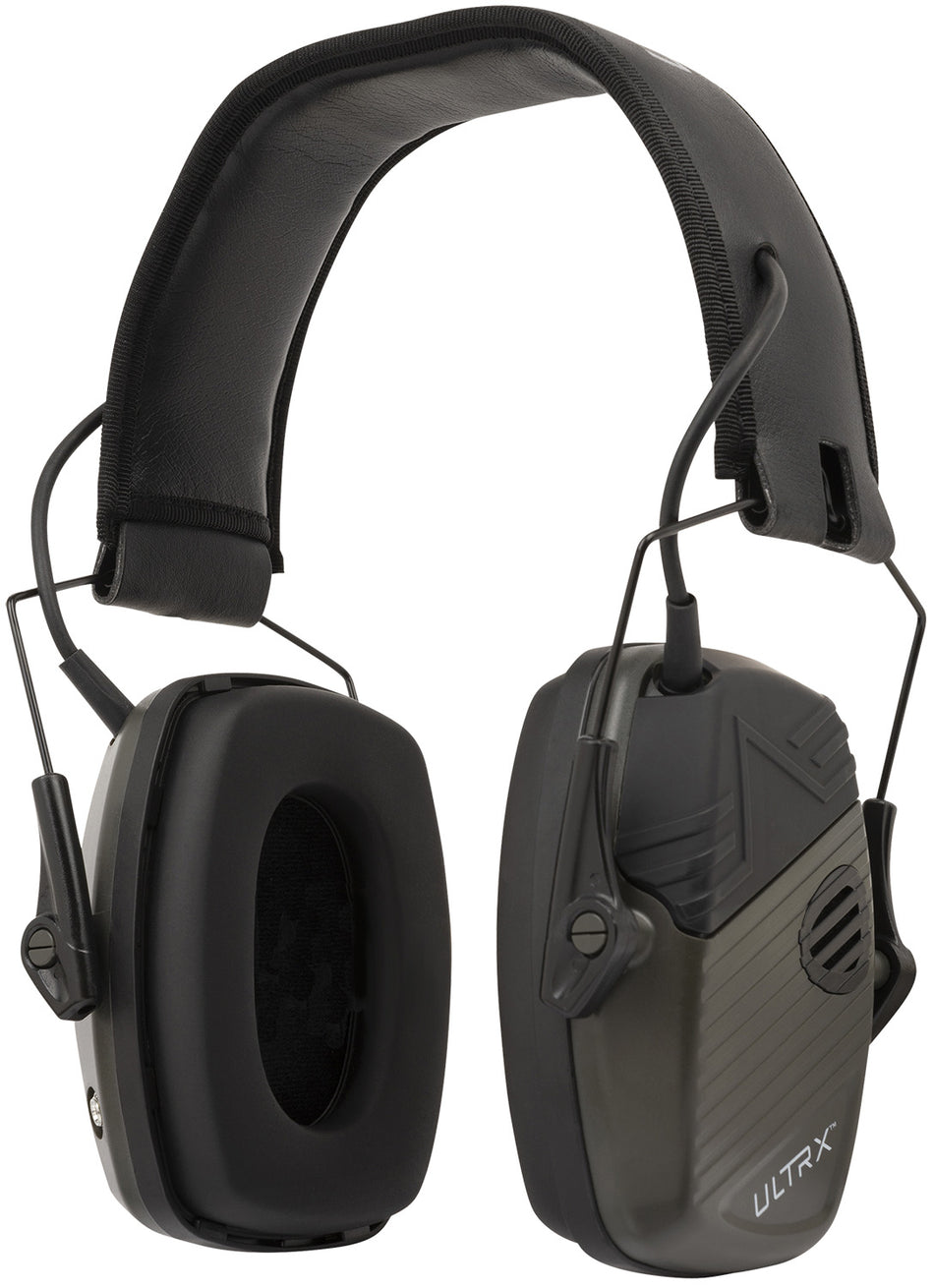 Allen ULTRX Stereo Electronic Earmuffs 24 dB NRR Olive Hearing Protection