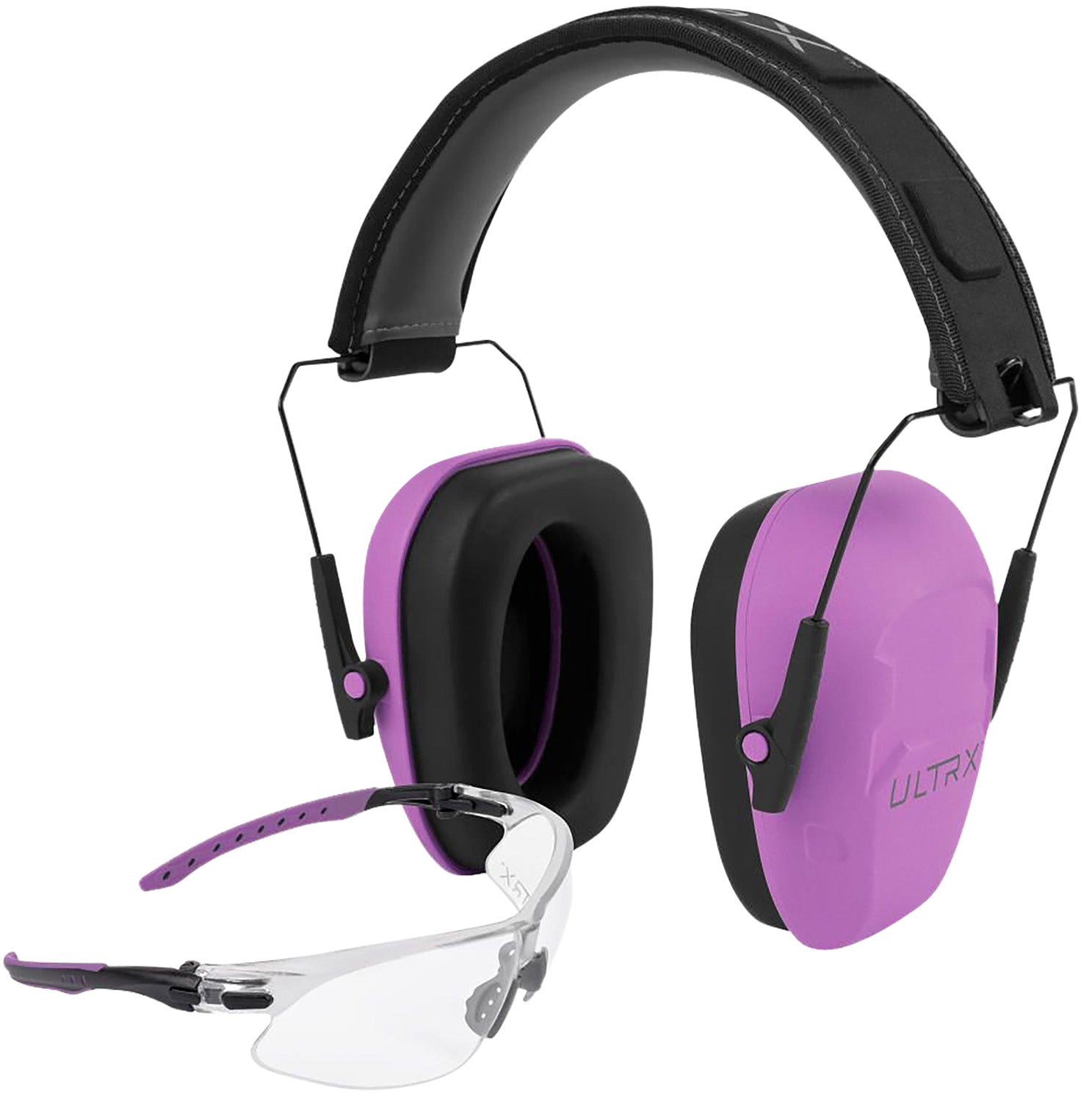 Allen ULTRX 4155 Shield Ear and Eye Protection Combo 23 dB Plum
