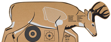 EZ-Aim 6033 Standing Deer Silhouette Cardboard Shooting Target Crossbow/Rifle/Shotgun Brown/White