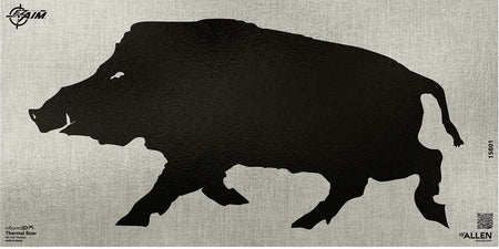 EZ-Aim 15801 Boar Adhesive Thermal ID Paper Shooting Target 24" x 12" Black/Gray