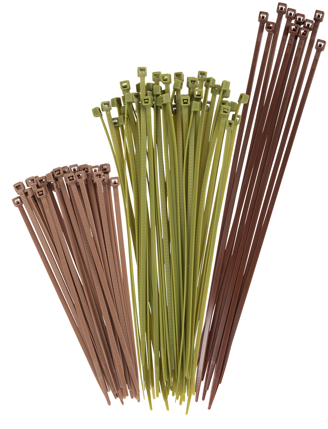 Vanish 15823 Hunting Blind Cable Ties Assortment Tan/Green/Brown Nylon 100 Pack