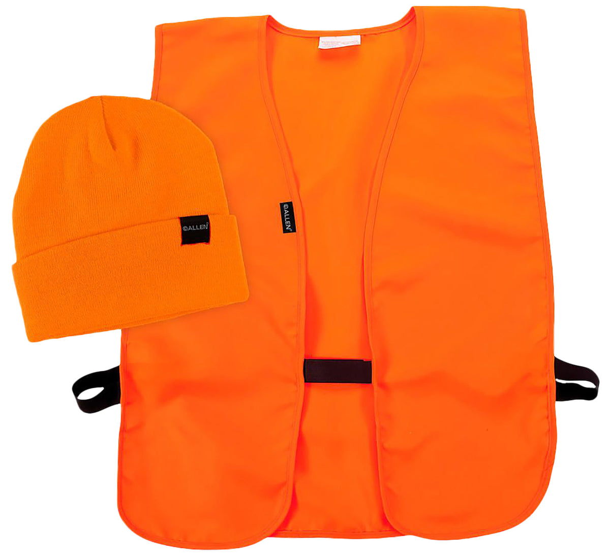 Allen 2394 Safety Vest and Cap Combo Orange Polyester
