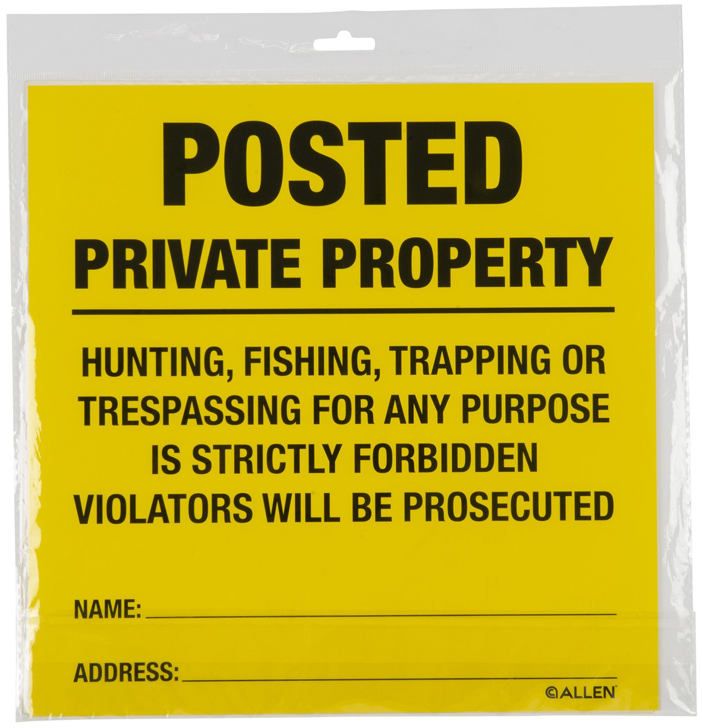 Allen 15824 Posted No Trespassing Sign 12-Pack Property Boundary Markers