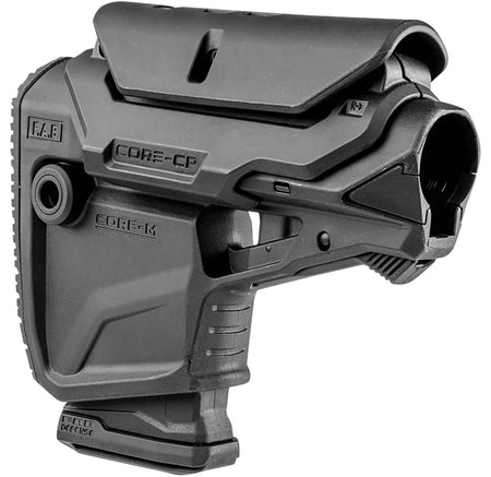 FAB Defense FXGLCOREMAGCPB GL-CORE M CP Survival Buttstock Black - Built-In Mag Carrier & Adjustable Cheek Piece