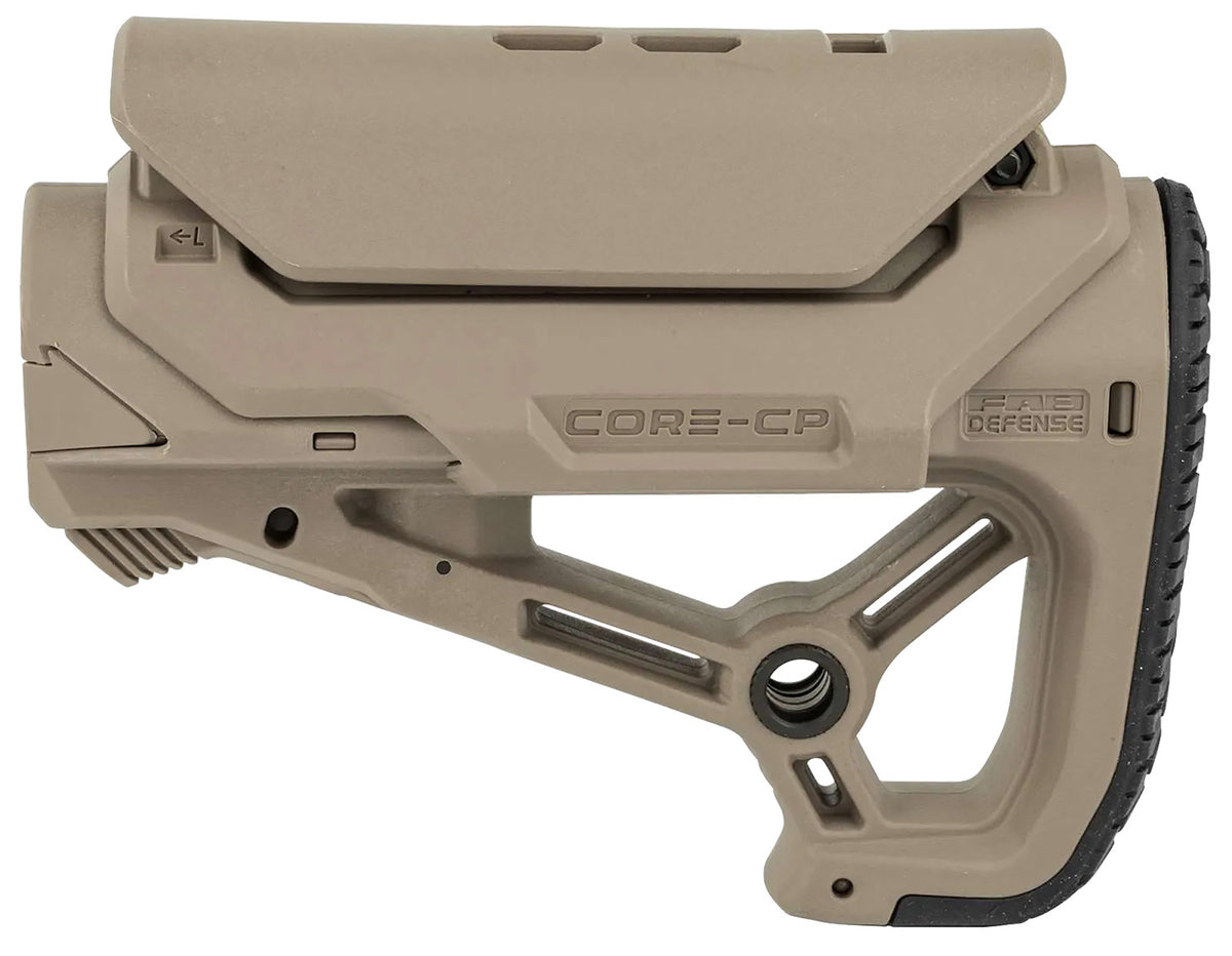 FAB Defense GL-CORE S CP-CQB Combat Stock with Cheek Rest, Flat Dark Earth