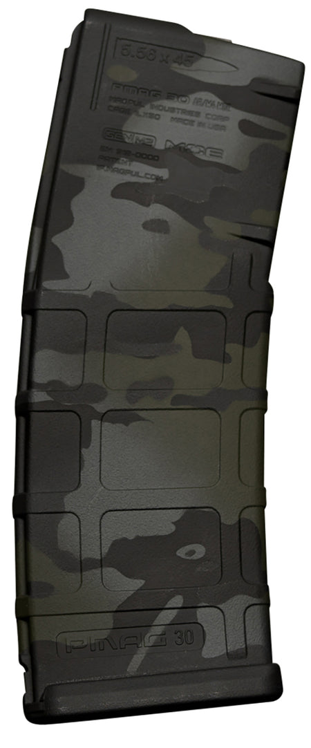 Weapon Works 228041 PMAG GEN M2 MOE 30rd 5.56x45mm AR-15 Magazine MultiCam Black Polymer