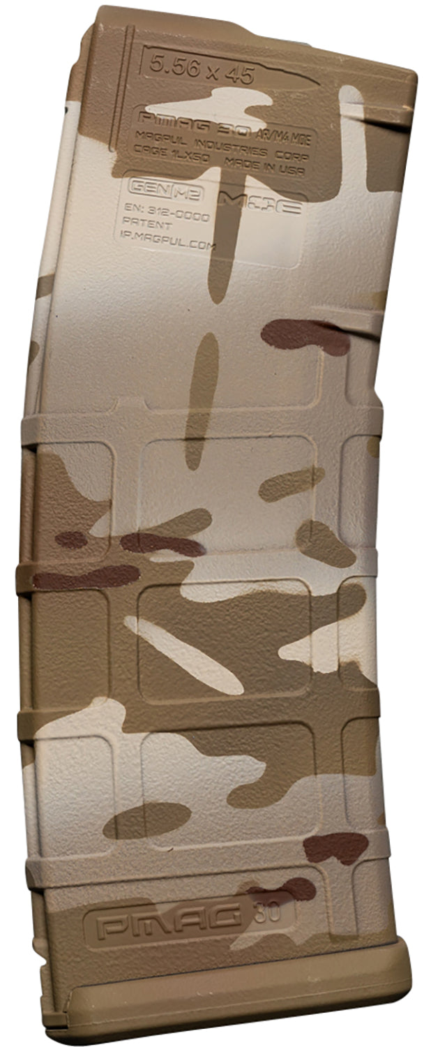Weapon Works 228054 PMAG GEN M2 MOE 30rd 5.56x45mm NATO AR-15 Magazine MultiCam Arid Polymer