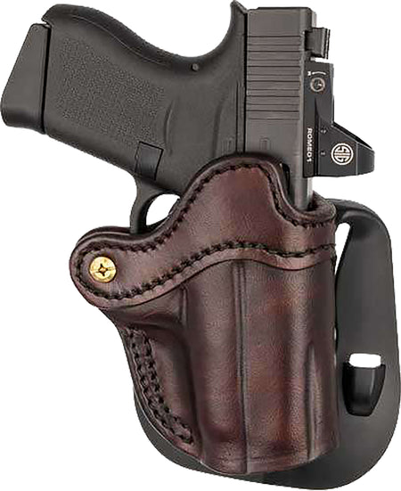1791 Gunleather Optics Ready Compact Paddle Holster OWB Signature Brown Leather Right Hand