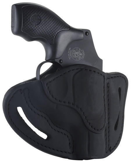 1791 Gunleather RVHX-1 OWB Stealth Black Leather Belt Slide Holster J-Frame Right Hand