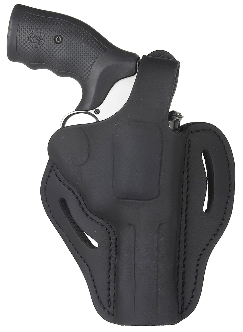 1791 Gunleather RVHX-2 OWB Stealth Black Leather Belt Slide Holster K/L-Frame Up to 4" Barrel Right Hand