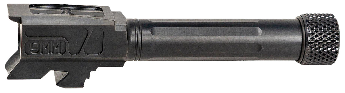 Faxon Firearms Match Series 9mm Luger Straight Fluted Barrel Compatible with Glock 43/43X, Black Nitride 416R Stainless