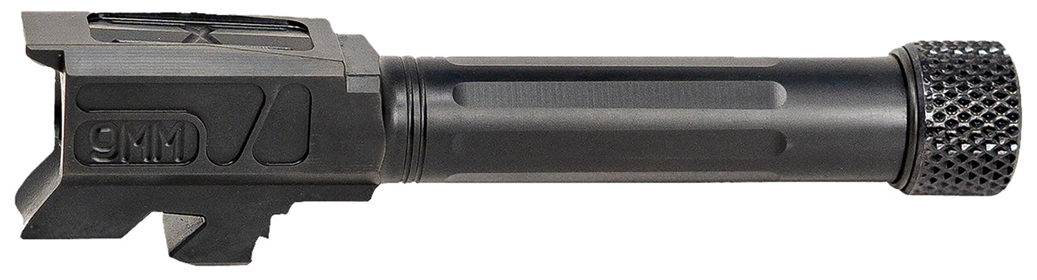 Faxon Firearms Match Series 9mm Luger Straight Fluted Barrel Compatible with Glock 43/43X, Black Nitride 416R Stainless