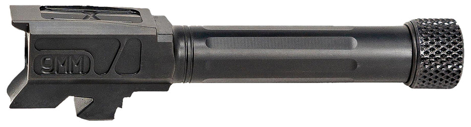 Faxon Firearms Match Series 9mm Luger Straight Fluted Barrel Compatible with Glock 43/43X, Black Nitride 416R Stainless