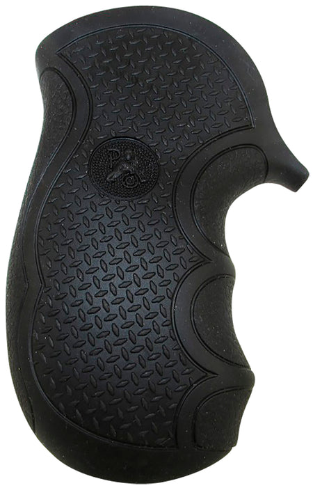 Pachmayr 02482 Diamond Pro Diamond Plate Rubber Grip with Finger Grooves for Ruger LCR
