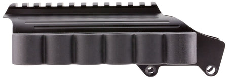 TacStar 1081035 Sidesaddle Rail Mount Remington 870/1100/1187 12 Gauge 6rd Black Aluminum w/Polymer Shell Carrier