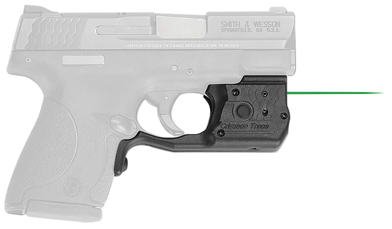 Crimson Trace 0158401 Laserguard Pro S&W M&P Shield Green Laser/White Light, Black Polymer