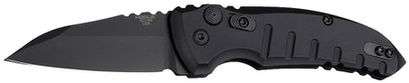 Hogue A01 2.75" Folding Wharncliffe Knife, Black Cerakote 154CM SS Blade, Matte Black Aluminum Handle