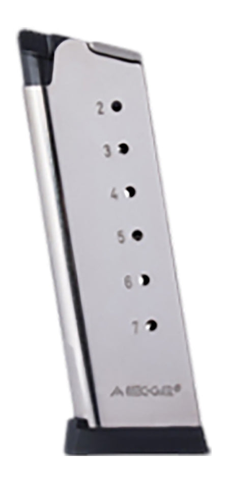 Mec-Gar MGCO4507NPF 1911 Officers 7rd .45 ACP Nickel Carbon Steel Magazine