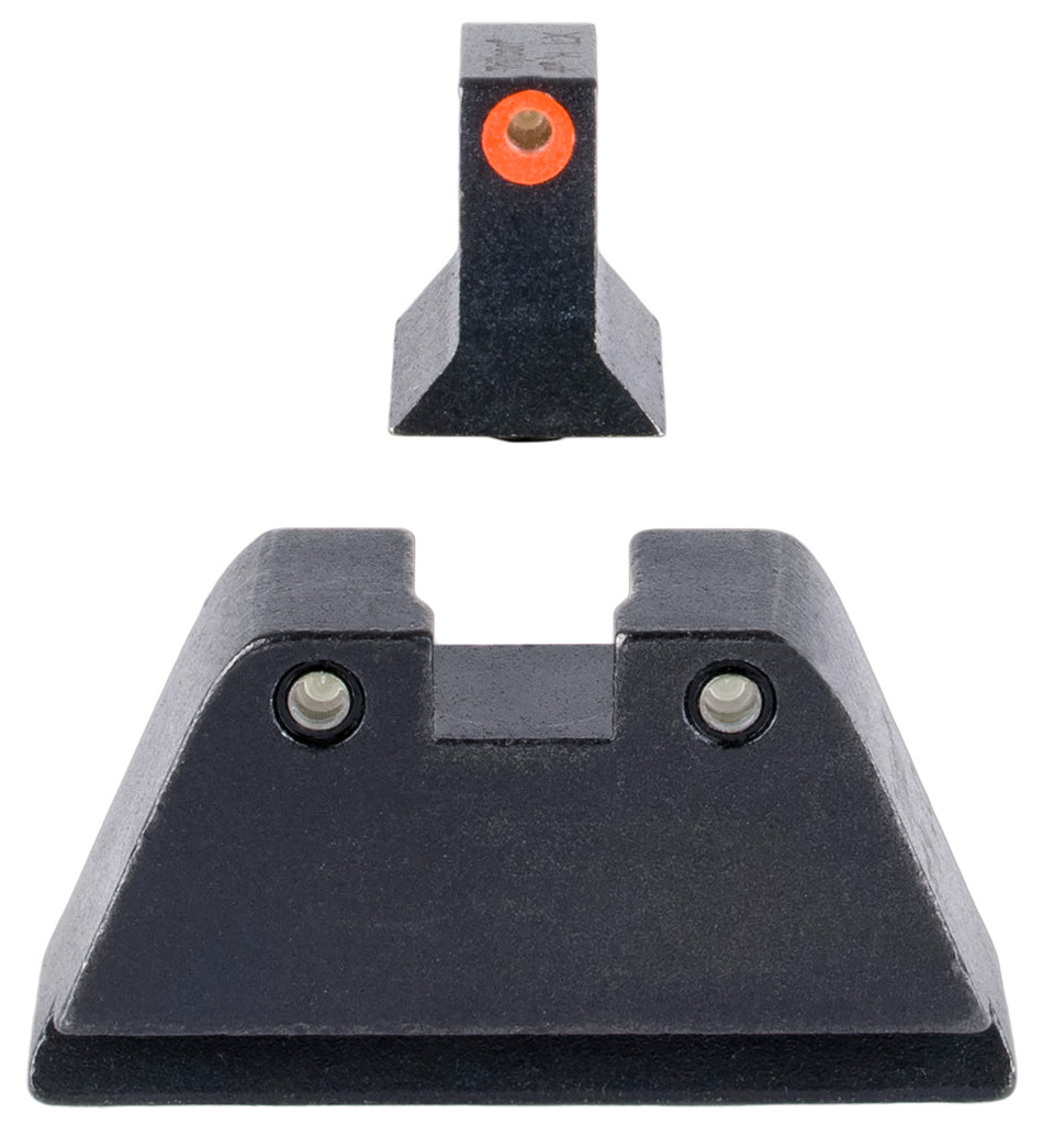 Trijicon GL201C601134 Suppressor/Optic Height Night Sights Green Tritium Orange Outline Front Green Tritium Black Rear Glock 17/19/22