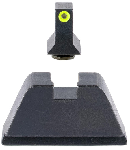 Trijicon GL201C601139 Suppressor/Optic Height Sights Green Tritium Yellow Outline Front Black Blank Rear Glock 17/19/22