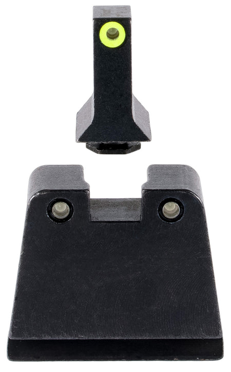Trijicon GL243C601143 Suppressor/Optic Height Sights Green Tritium Yellow Outline Front Green Tritium Black Rear Glock 42/43/43X