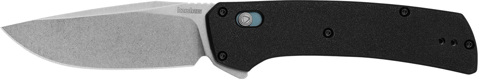 Kershaw Layup Folding Knife 3.40" Drop Point Stonewashed D2 Steel Blade, Black Glass-Filled Nylon Handle
