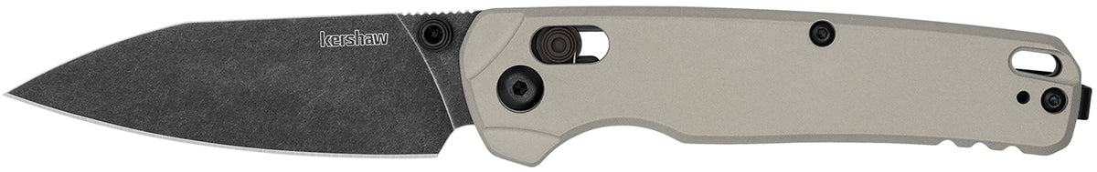 Kershaw Bel Air USA Folding Knife 3" Reverse Tanto BlackWash CPM MagnaCut Blade, Bright Nickel Cerakote Aluminum Handle